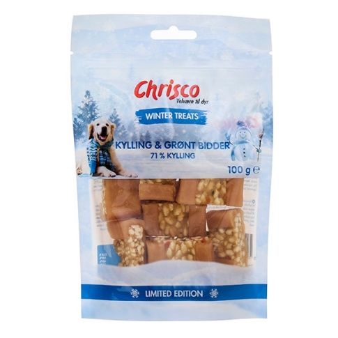 Chrisco WLE Kylling og Gr&oslash;nt bidder, 100 g