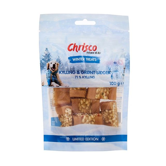 Chrisco WLE Kylling og Grønt bidder, 100 g