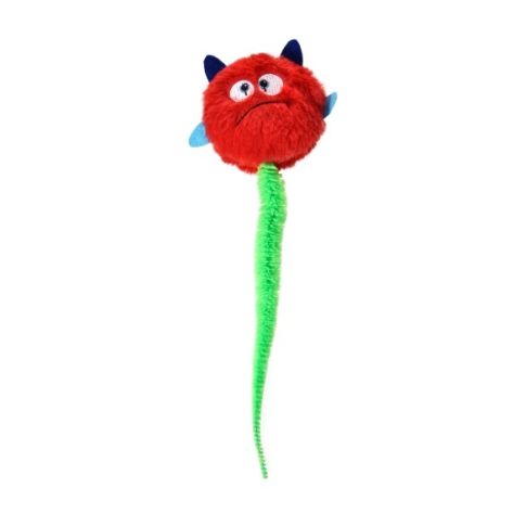 Chrisco Plysmonster med grøn hale og katteurt, 27 cm