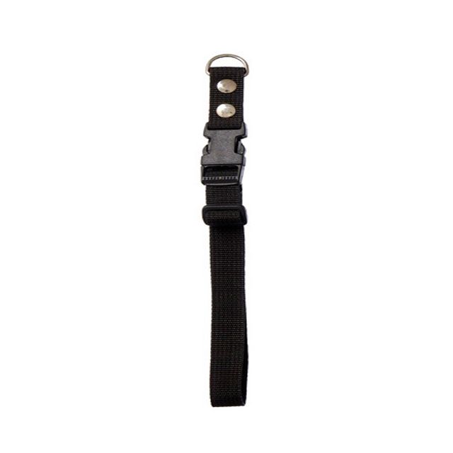Chrisco Halsbånd i nylon med snaplås, 40-60 cm, sort