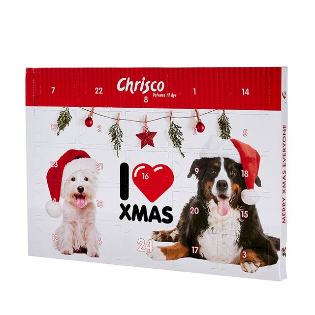 Chrisco I LOVE XMAS julekalender til hunde, 120 g ℮