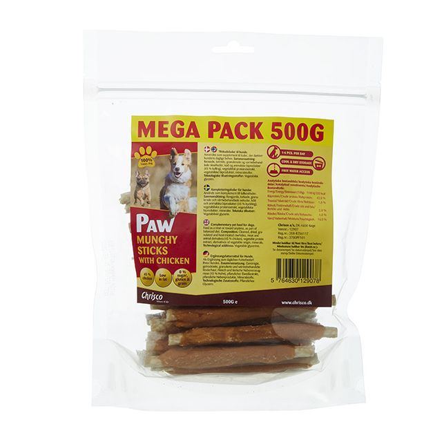 Paw Munchy Sticks with Chicken, 500 g ℮ MEGA PACK
