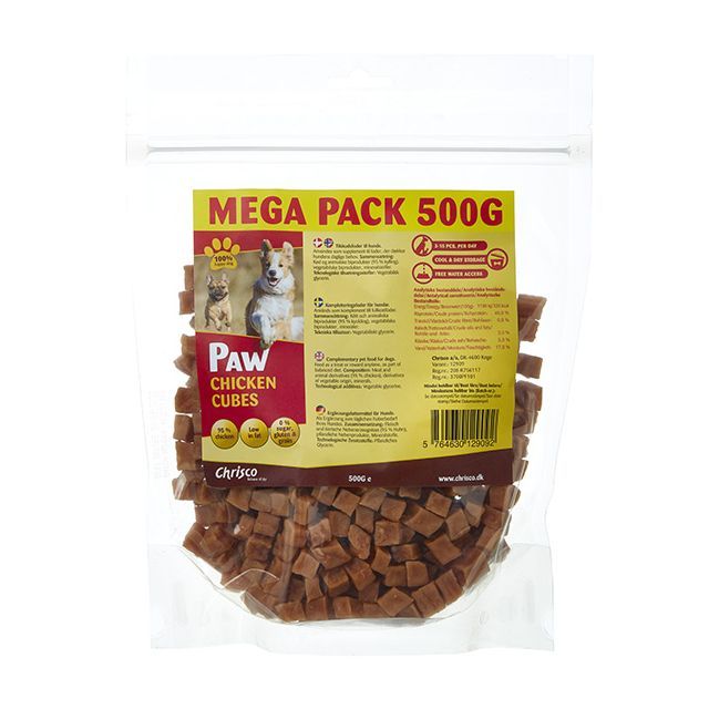 Paw Chicken Cubes, 500 g ℮ MEGA PACK