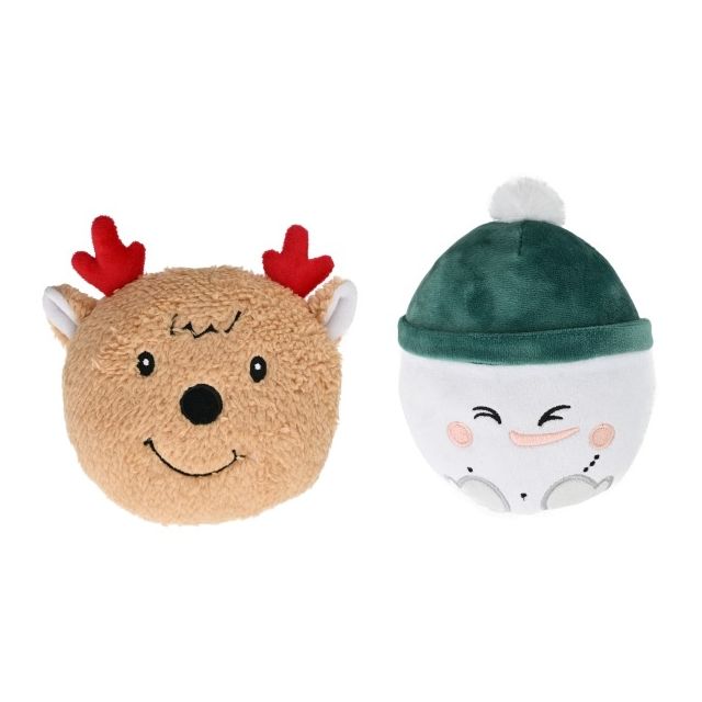 Juælelegetøj i form af rensdyr og snemand