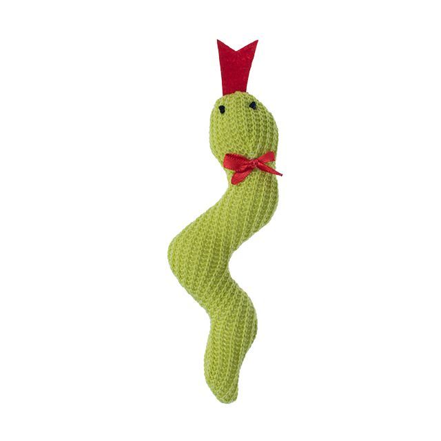 Chrisco Slange med katteurt, grøn, 18 cm