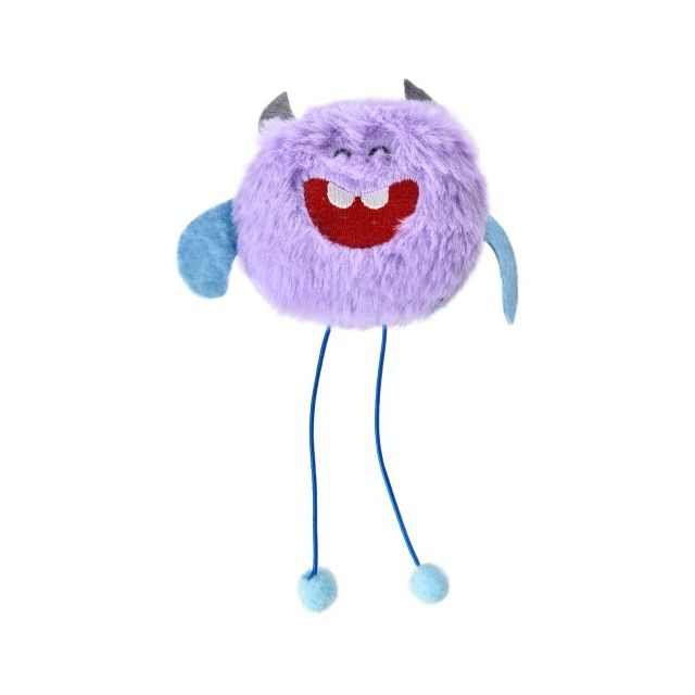 Chrisco Plysmonster med snor og katteurt, 18 cm
