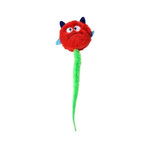 Chrisco Plysmonster med grøn hale og katteurt, 27 cm