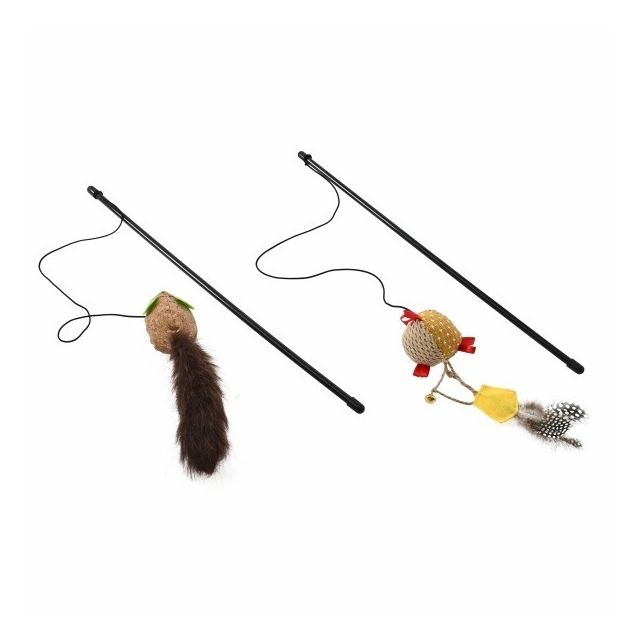 Chrisco Legestang m. plys og katteurt, 40 cm